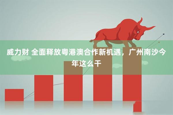 威力财 全面释放粤港澳合作新机遇，广州南沙今年这么干