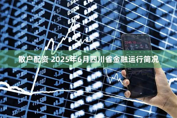 散户配资 2025年6月四川省金融运行简况